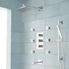 Arm And Rainshower Wall Mounted Brass - Chrome Open. Price: $43.00.