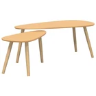 Coffee Table Set 2 Piece End Side Sofa Solid Wood Pine Vidaxl New. Price: $121.99.
