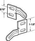 Prime-line 161083 Zinc-plated Silver Steel Bi-fold Door Aligner 1-5/16 In. New. Price: $7.62.