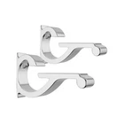 Brixwell Aluminum Shelf Bracket For 3/8" To 1/2" Glass - Chrome, 80 Lbs, Pack New. Price: $18.73.
