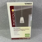 Bnib Portfolio Mini Pendant Light #0749835, Led, Nickel Finish New. Price: $24.99.