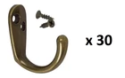 *lot Of 30* Gliderite 1-3/4 In. X 1-1/2 Antique Brass Small Robe/coat Hooks New. Price: $29.99.