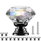 Pozean 12-PACK Crystal Cabinet Knobs Clear Black 30MM Glass Drawer Pulls W/screw New. Price: $24.78.