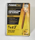 Hillman Powerpro Premium Construction Lag Screws 5/16" X 3" 30 Piece Pack 47869 New. Price: $15.34.
