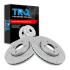 Trq Front Brake Rotor Set G Coated Drilled And Slotted Vented Compatible With... New. Price: $169.02.
