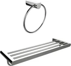 American Imaginations Towel Ring With Multi-rod Rack Set Chrome Plated New. Price: $29.99.