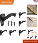 Modern Matte Black Staircase Brackets - 6 Pack Heavy Duty For Indoor/outdoor Use New. Price: $33.29.