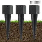 Postybay Pcs 4"X4" Fence Anchor Ground Spike 16"ACTUAL 3.6"X3.6" Heavy... New. Price: $69.24.