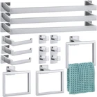 Bathroom Towel Bar Set Gisafai 15 Pcs Silver New. Price: $105.84.