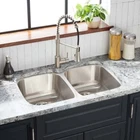 New Signature Hardware SHCAUCA3221E Calverton 33 Drop In Undermount 50-50 Doub. Price: $416.12.