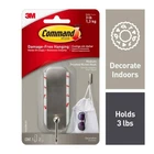 3M Command Medium Metal Hook 3.0 In. Pk #17034BN-ES New. Price: $11.99.