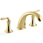 Read Kohler K-T398-4-PB #0 Devonshire Non-diverter Deck Mounted Roman Tub Filler Open. Price: $391.47.
