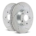 Disc Brake Rotor Set-front Drilled, Slotted And Zinc Plated Pair New. Price: $173.36.