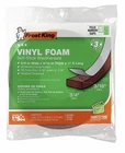 Lot Of (5) 3/4INX 3/16IN 17' Brown Vinyl Foam Weather-strip Tape -V449 New. Price: $18.00.