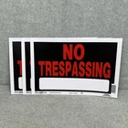 Lot Of No Trespassing Signs Hillman 839904 8"X12" Red Plastic New. Price: $12.99.