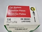 Box Of 100 - Hillman 280301 Flat Washer 1/4" Uss Grade New. Price: $17.48.