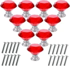 Akstore 10 Pcs Crystal Glass Cabinet Knobs 30MM Diamond Shape Drawer Red New. Price: $13.60.