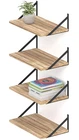 Greaittle 10 Inch Deep Floating Shelves 16.5 X Set Of 4 Natural Wood New. Price: $68.78.