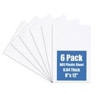 Kinlink White Abs Plastic Sheet 8" 12"X 0.04" Flexible 8X12-1MM, New. Price: $11.09.