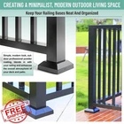 Ajovw 4PC Aluminum Deck Post Base Covers, 2.5"X2.5" Black Railing Stair Skirt New. Price: $67.99.