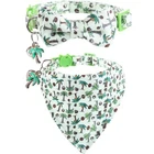 Lamphyface Cat Collar Breakaway With Cute Bow Tie Bandana Bell Coconut Tree New. Price: $16.18.