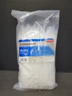 Jobsmart 600 Piece 3/16"X 8" - 50LB. White Heavy Duty Cable Ties Brand New. Price: $18.39.