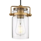 Nuvo Lighting 60/6731 Antebellum 5"W Mini Pendant - Vintage Brass Clear New. Price: $109.99.