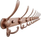 Dseap Rose Gold Steel Wall Mounted Coat Hanger Rack 10 Double Hooks 37.6 Long New. Price: $59.95.
