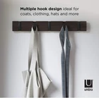 New Umbra Flip 5 Wall Mounted Coat Rack Retractable Hooks Space Saving. Price: $39.49.