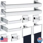 Delarkusi 10 Pieces Bathroom Hardware Accessories Set Polished Chrome New. Price: $91.65.