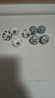 Royal Kraft Vintage Light Cadet Grey Hand Painted Ceramic Set Of 8 Open. Price: $25.00.