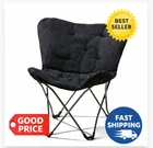Black Micro Suede Butterfly Folding Chair Comfortable Lounge Seat New. Price: $44.99.