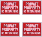 8 Private Property No Trespassing Sign 9 X 12 Inch Pack New. Price: $16.43.