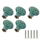 Zernmiarder Green Ceramic Knobs 10 Pack Flower Drawer Pulls Vintage New. Price: $13.35.
