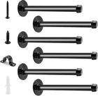 6 Pipe Shelf Brackets 8 Inch, Industrial Iron - Pack, Black New. Price: $47.21.