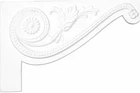 Ekena Millwork 7PE-R Large Pearl Stair Bracket, Right, 11"W X 7"H 5/8"D, E0 New. Price: $30.35.