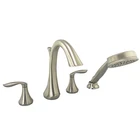 Moen Eva 2-HANDLE Roman Tub Faucet Trim W/ Handshower Brushed Nickel T944BN Open. Price: $154.98.
