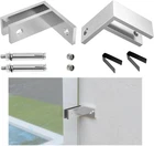 2PACK Brushed Wall To Glass Clamp 90 Degrees Railing Fit For 3/8"-1/ New. Price: $30.99.