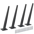 Fivepears 4X 12" Black Heavy Duty Metal Tapered Slant Furniture Legs Set New. Price: $55.73.