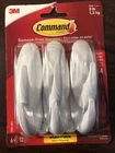 3M Command Designer Hooks, Medium, White, 6-HOOKS 17081-6ES New Sealed. Price: $9.00.