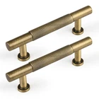 Urnew -3 Inch (76MM) Brass Knurled Kitchen Cabinet Handles, 5 Pack Antique. Price: $74.12.