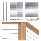 Muzata 30 Pack Cable Railing Hardware Kit Swage Lag Screws 1/8", Silver New. Price: $23.51.