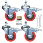 Heavy Duty Stem Caster Wheels M10-1.5X25MM Dual Locking Noise Pvc Threaded... New. Price: $35.74.