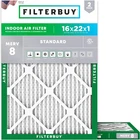 Filterbuy 16X22X1 Merv 8 Air Replacement Hvac Furnace New. Price: $144.96.