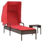 Adjustable Outdoor Sun Lounger With Canopy And - Multiple Colors Vidaxl New. Price: $160.99.