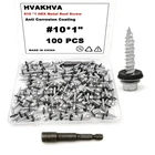 Hvakhva Roof Screws Inch, 100 Pack With #10X1", Silver/metallic New. Price: $23.34.