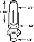 Prime-line 161107 Silver Bottom Mount Adjustable Pivot 3/8 Dia. X 1/4 In. New. Price: $7.18.