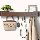 Jadoxy Coat Rack Wall Mount Shelf 8 Hidden Hooks Modern Wooden Key Holder New. Price: $112.63.