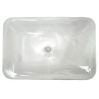 Signature Hardware Resser White Semi-recessed Rectangular Sink SHREV300WH Open. Price: $44.41.