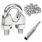 Lyrlidr 24 Pcs 1/4 Inch Stainless Steel Cable Clamp Clips,wire Rope... New. Price: $33.40.